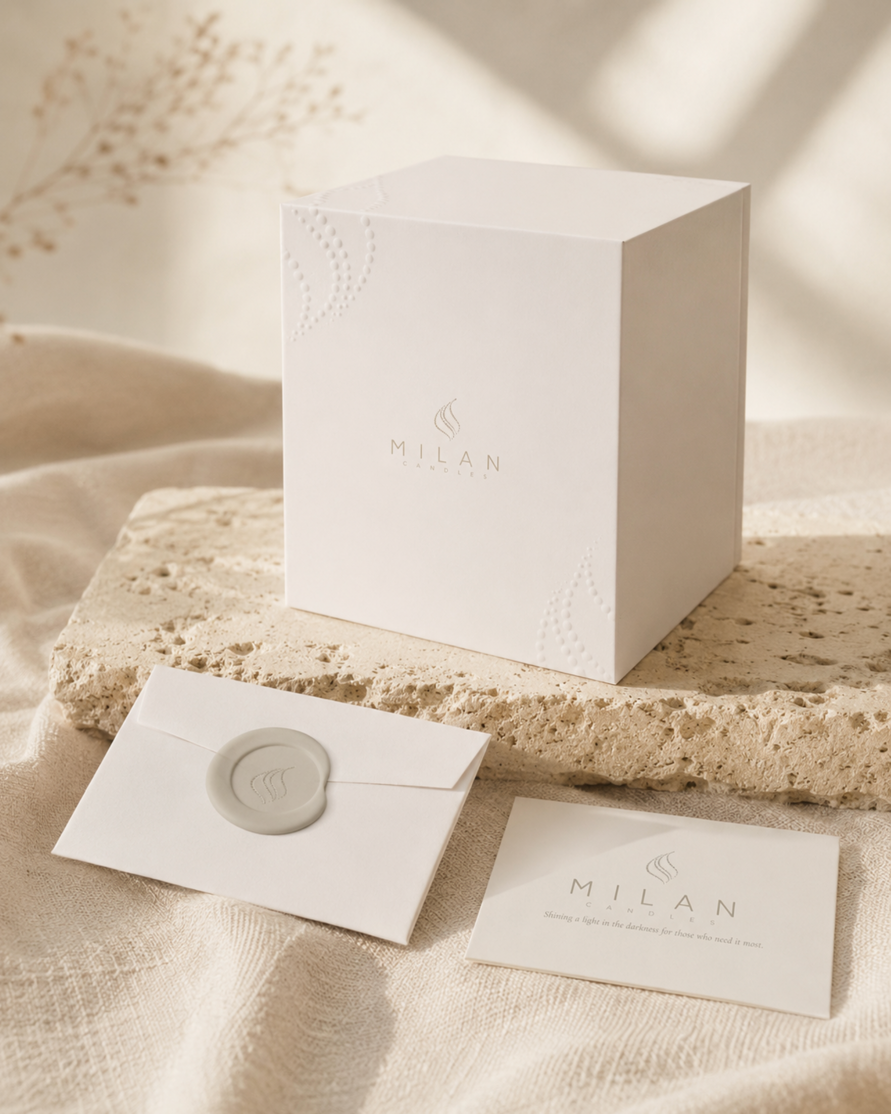 Milan Candles luxury candle in House packaging