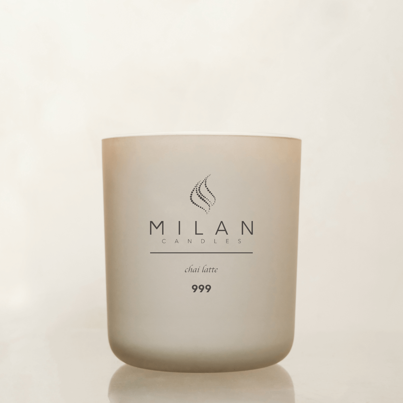 Milan Candles 999 Chai Latte luxury candle — the chapter of Completion